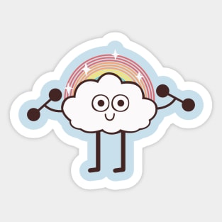 cloud workout Sticker